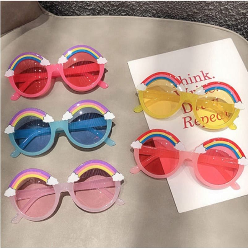 AFM Kacamata Anak Warna Rainbow Kacamata New Trend Fashion Anak Motif Pelangi Fashion Korea