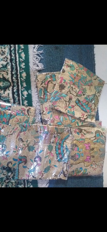 Batik Couple Keluarga Sania Ruffle Ori Ndoro Jowi Dnt Motif Merak Tosca