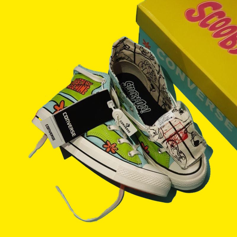 Sepatu Skaters Converse Scooby - Doo Unisex 70'S Green