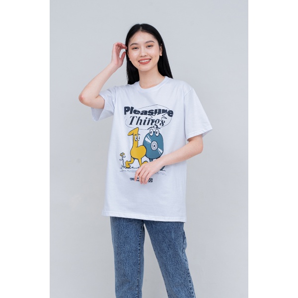 Mildness Tshirt Pleasure Things Putih Kaos Cotton 24s Tee Pria Wanita