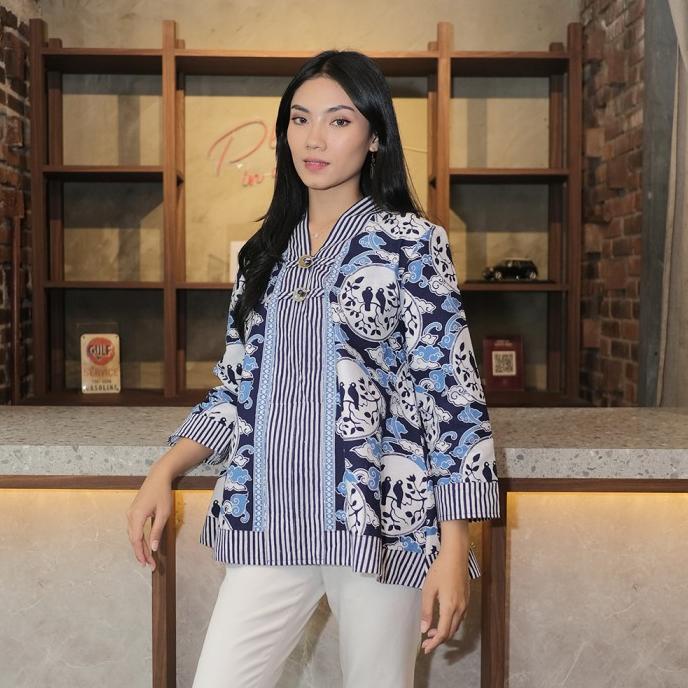 NONA RARA-Klarisa sits T1368,Baju atasan kerja blouse batik wanita