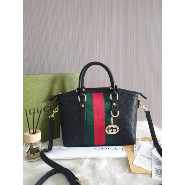 TAS WANITA GUCCI RANIA EMBOSSED FREEBOX