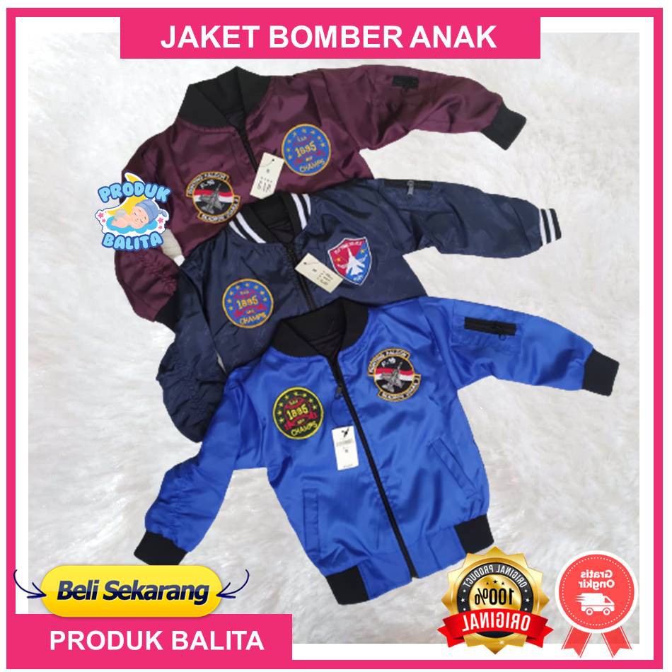 Jaket Bomber Anak Cowok Jacket Bahan Waterproof