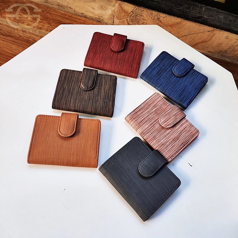 Dompet Kartu Serat Kayu Card holder slot 14 kancing 2 x6487 THR