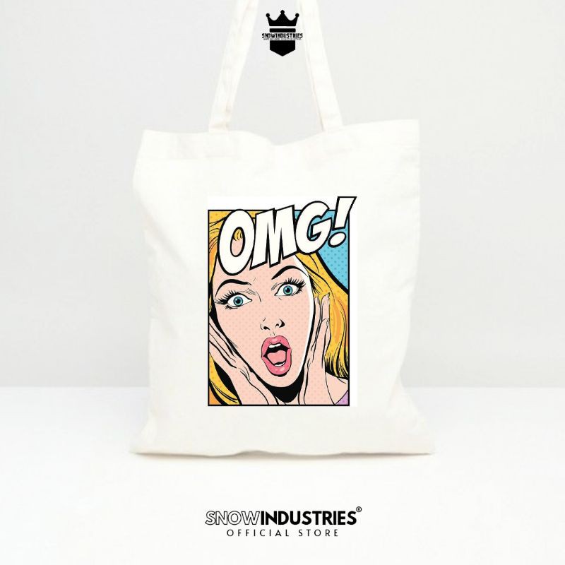 Tote Bag Wanita Pria Baby Kanvas Fashion Pop Art