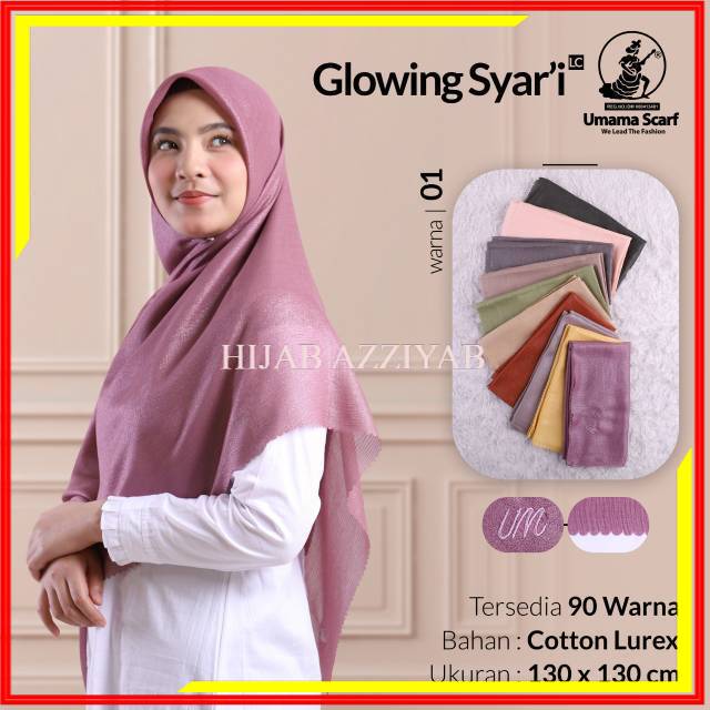 HIJAB GROSIR SEGIEMPAT GLOWING SYARI UMAMA TUDUNG JUMBO UMAMA KERUDUNG SYARI