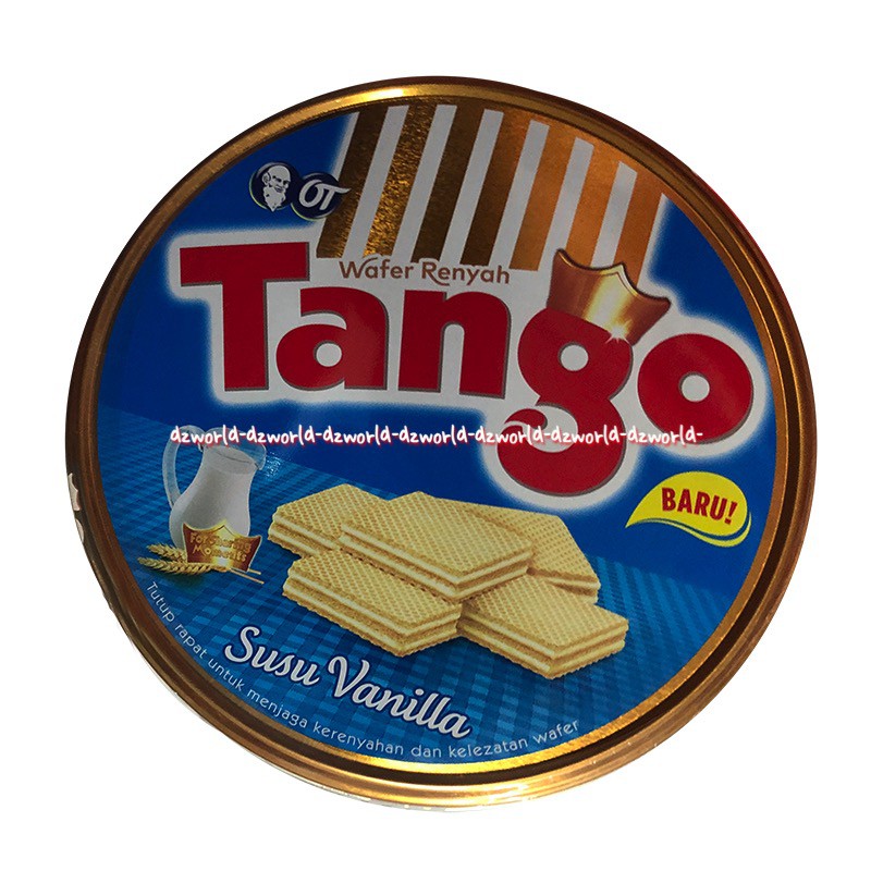 Tango Wafer Vanilla Coklat 300gr Milk Renyah Baru Wafer Susu Vanila Chocolate Tengo Kemasan Kaleng Tanggo