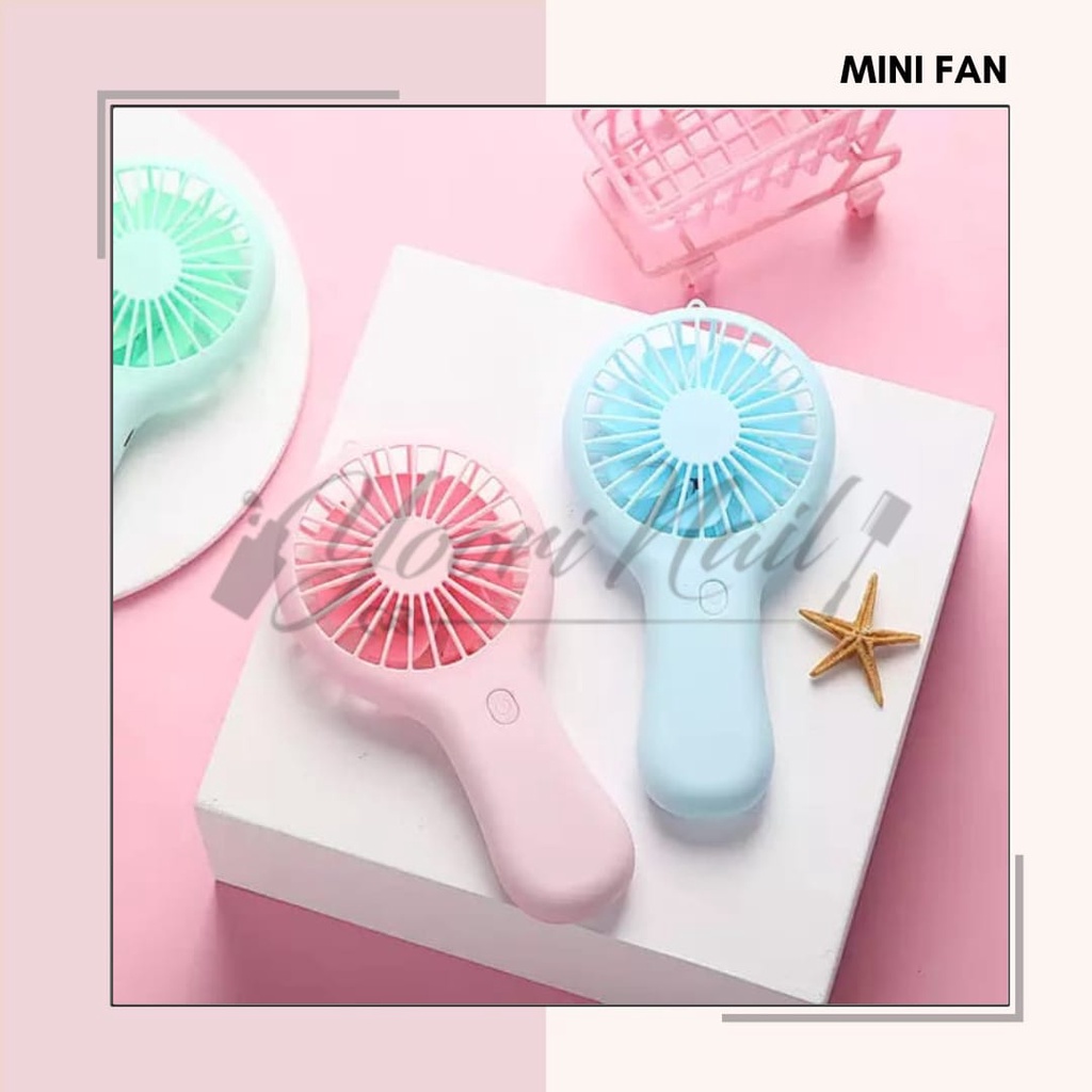 Mini Fan Portable USBWith Holder HP Kipas Angin Kecil Rechargeable