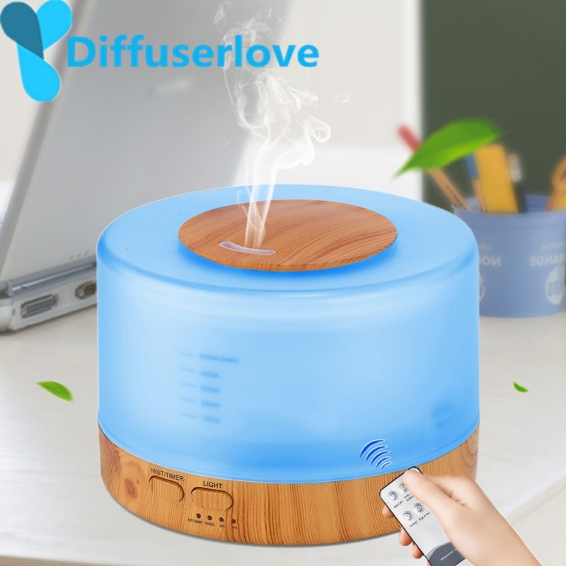 (MAINANKYU) Taffware Humidifier Elektrik + 7 LED + Remote Control - HUMI H24