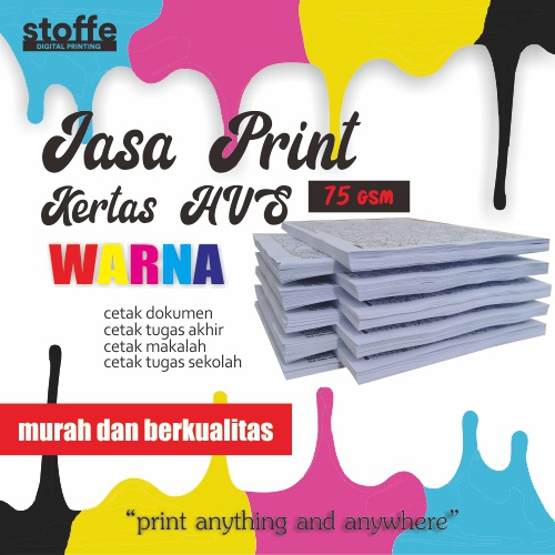 

Print / Cetak Dokumen HVS A5 B5 A4 F4 75gsm WARNA 1 atau 2 sisi