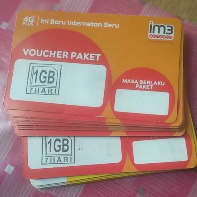 Indosat yellow 1GB 7hari paket 10 pcs