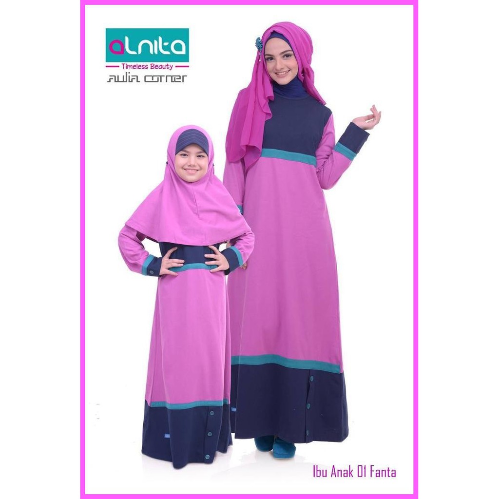 Baju Couple Lebaran Alnita Ibu Anak 01 Fanta Baju Sarimbit Muslim Model Baju Keluarga Untuk Lebaran