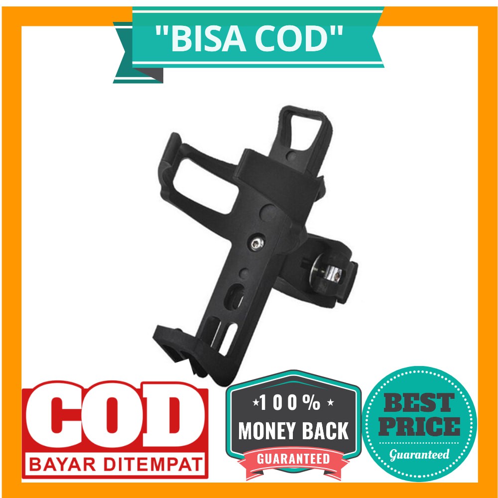 BISA COD Bicicleta Holder Botol Minum Sepeda MTB 360 Degree Rotating - ET235 - Black