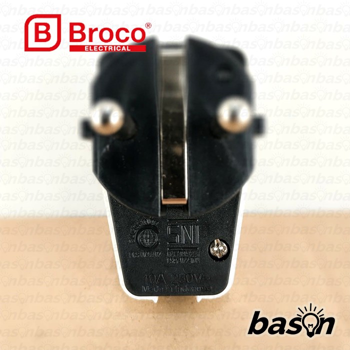 BROCO 13311 STD Plug Switch White - incl. tombol on off