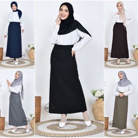 [ BISA COD ] Rok Span Panjang By Alma Rok Pencil Fashion Casual Terbaru Size S M L XL XXL | Jersey HQ