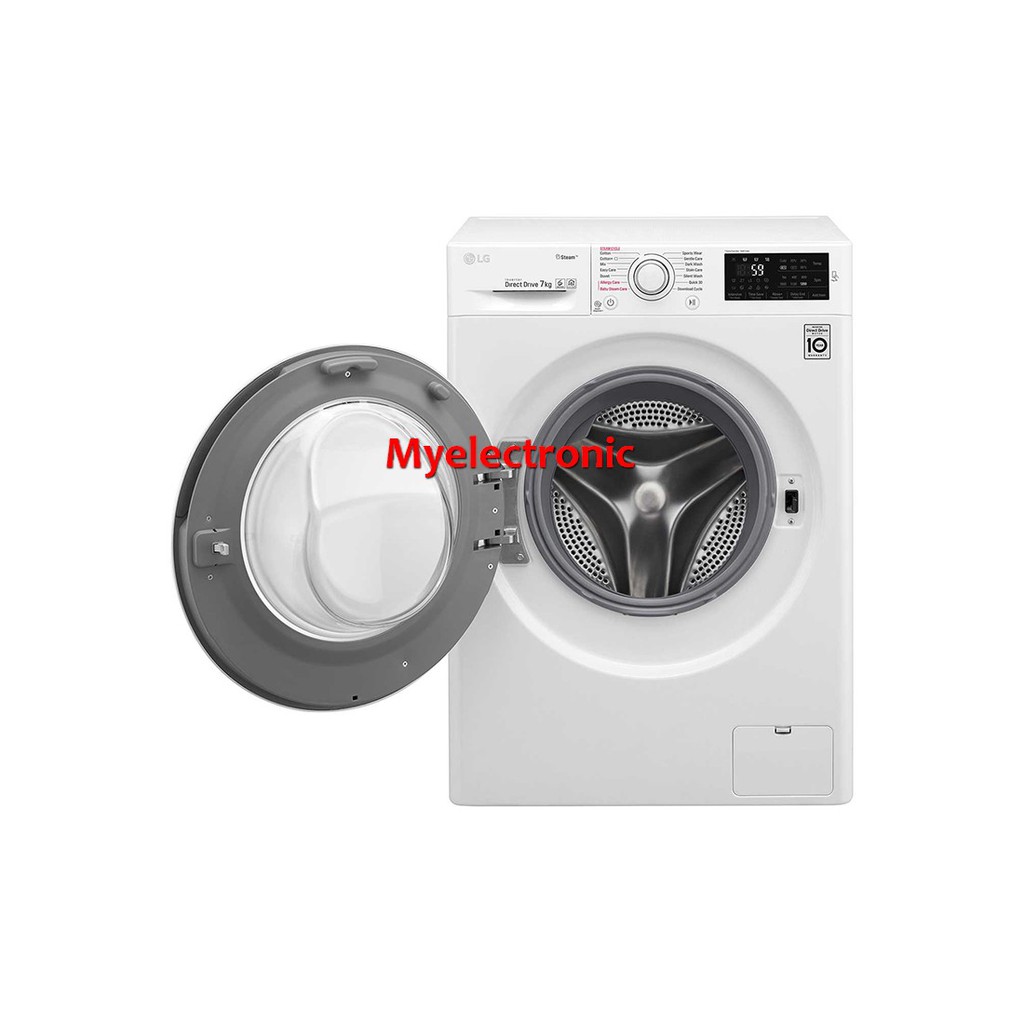 Promo Mesin Cuci Front Loading LG FC1207S5W Kapasitas 7kg 490 watt