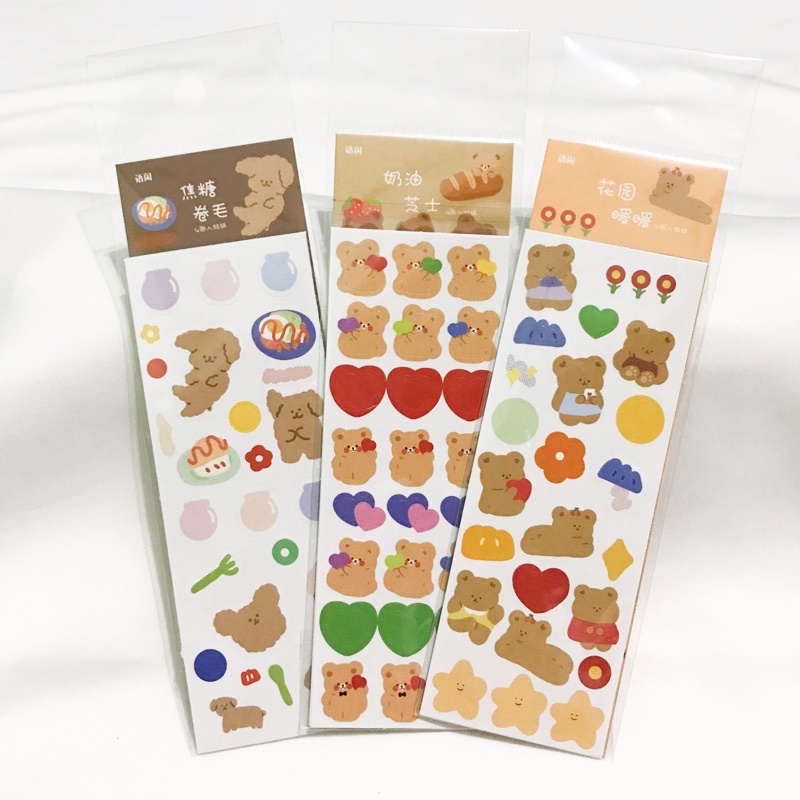 

1 Sheet Sticker Beruang Korea Ins sticker Deco DIY BUJO Journal Diary Scrapbook