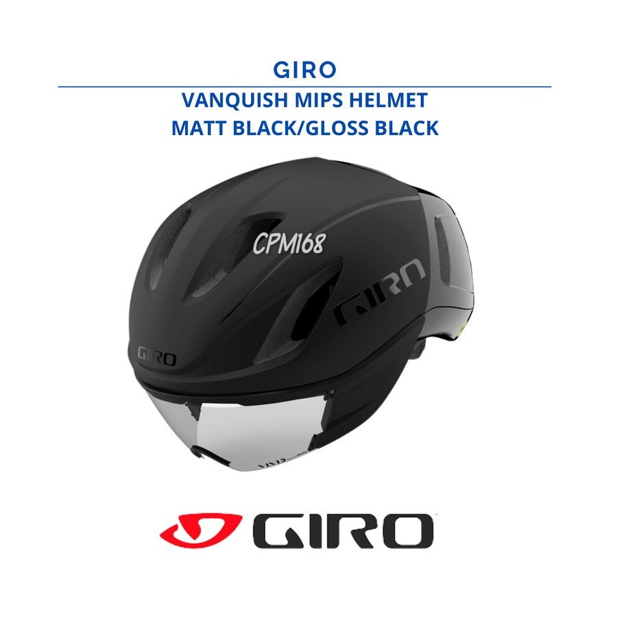 HELM SEPEDA GIRO VANQUISH MIPS MATTE BLACK GLOSSY