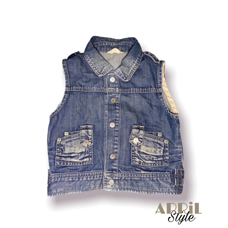 Jaket Denim Crop jaket jeans | Vest outer denim