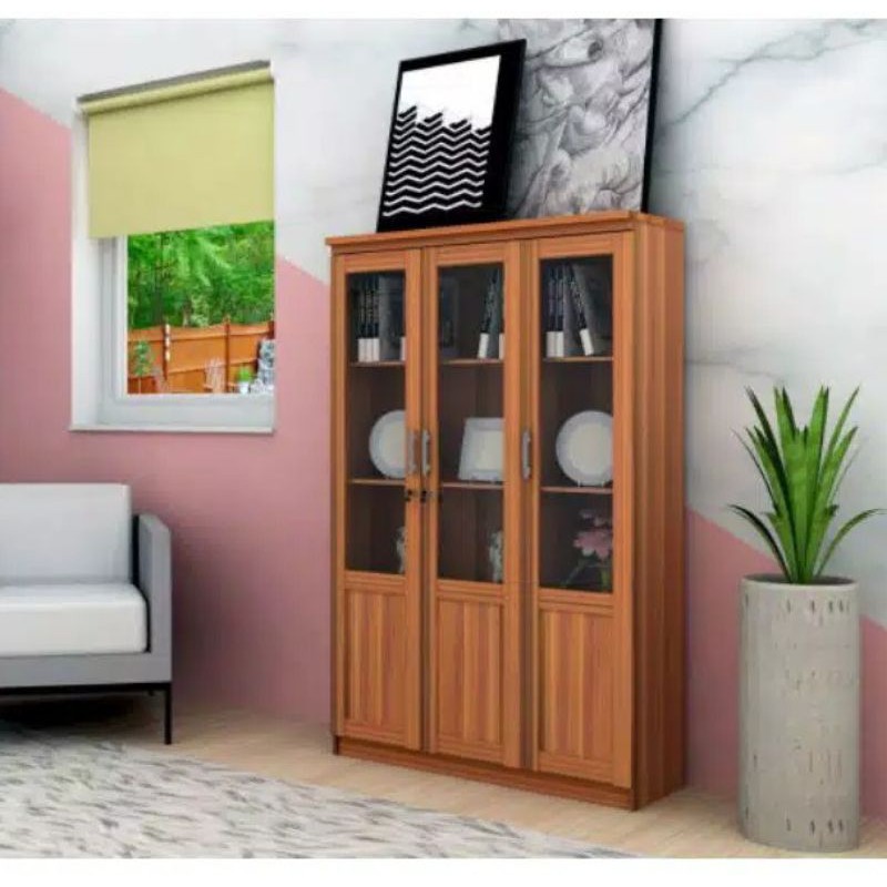 LEMARI KACA LEMARI BUKU LEMARI PAJANGAN LEMARI HIAS RAK BUKU RAK PAJANGAN RAK SERBAGUNA RAK ARSIP LE