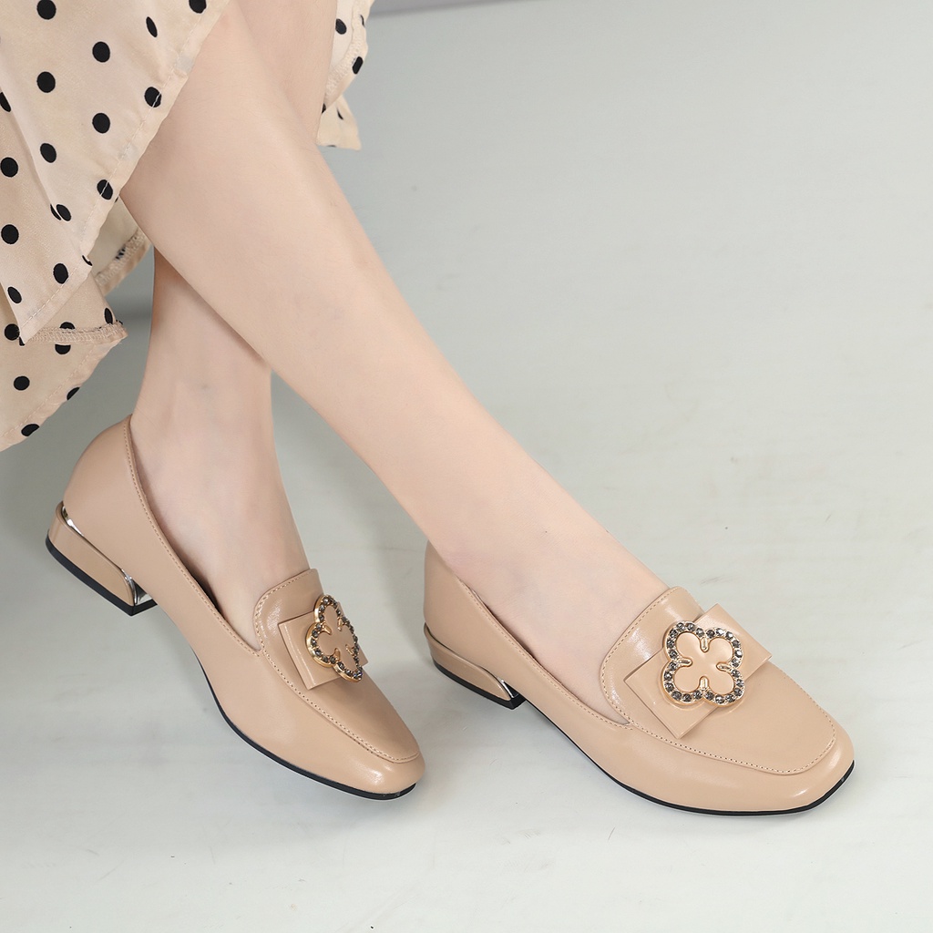 JISO RYONA SANDRA-36 Sepatu Kerja Wanita Heels 3cm Hak Chunky Import