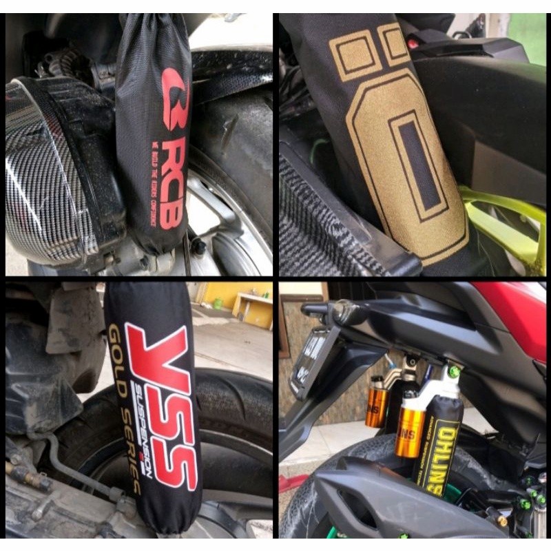 Sarung shockbreaker cover shock pelindung shock belakang sepeda motor universal