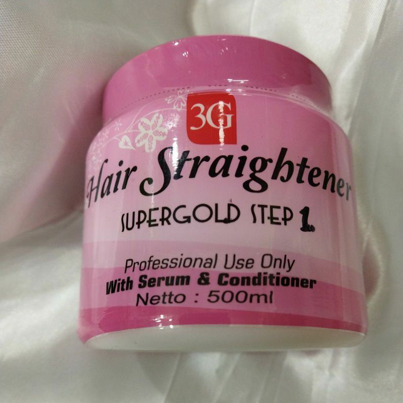 (3G STEP 1)BESTZ STRAIGHT PLUS/REBONDING RAMBUT SUPER GOLD/ CREAM PELURUS RAMBUT/