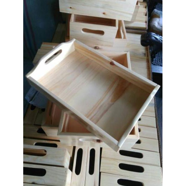 murah Nampan  Kayu  Baki  Kayu  Tray Kayu  Pinus 28 x 18 