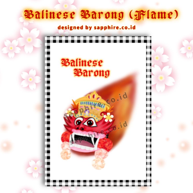 

Kartu Pos / Postcard Barong Bali (Flame) | sapphire.co.id