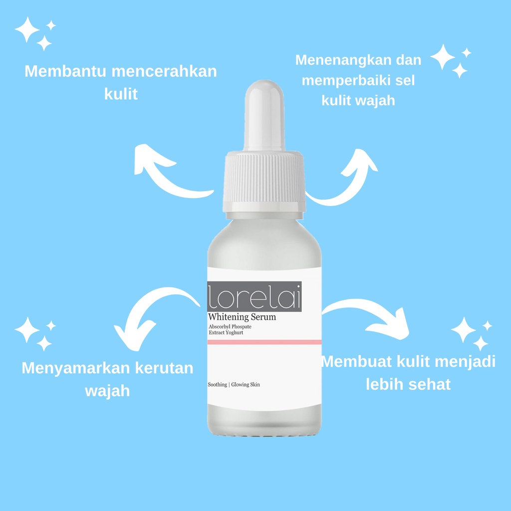 Lorelai Whitening Serum Pemutih Wajah Glowing Pemutih Wajah Permanen Pemutih Wajah Ampuh