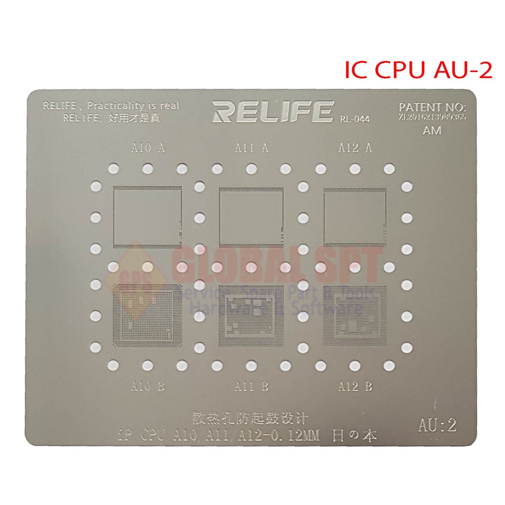 CETAKAN IC RELIFE CPU AU-2 / CETAKAN IC CPU AU2