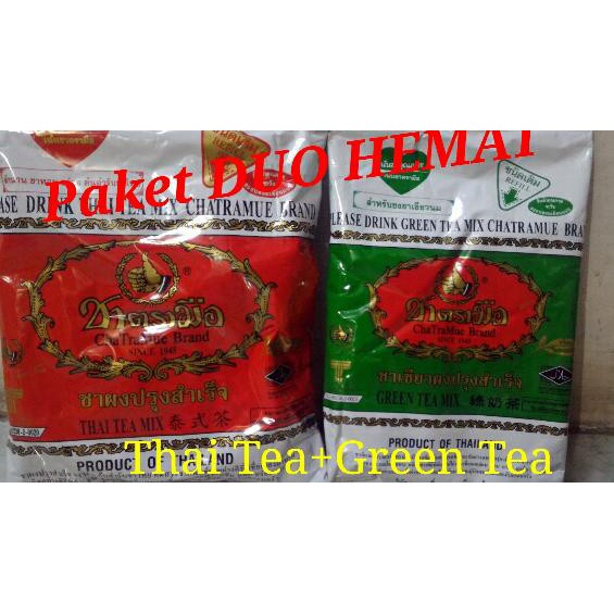 

3Axi Paket Hemat Thai Tea Dan Green Tea Cha Tramue Brand I9T5