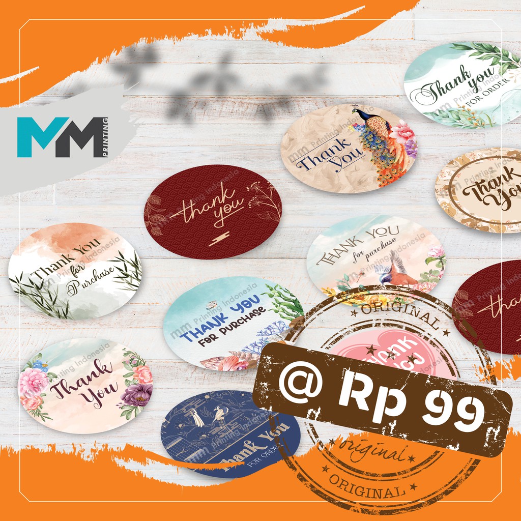

[20pcs]Stiker thank you/Stiker Thank You Cantik/Stiker Terima Kasih Unik/Stiker segel