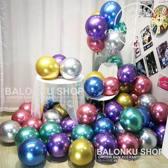 Balon Latex Chrome / Balon Chrome / Balon Latex Metalik Chrome
