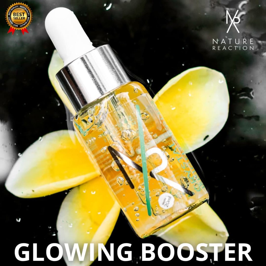 Serum Pemutih Wajah Glowing Nature Reaction Crystal Bright Serum NR