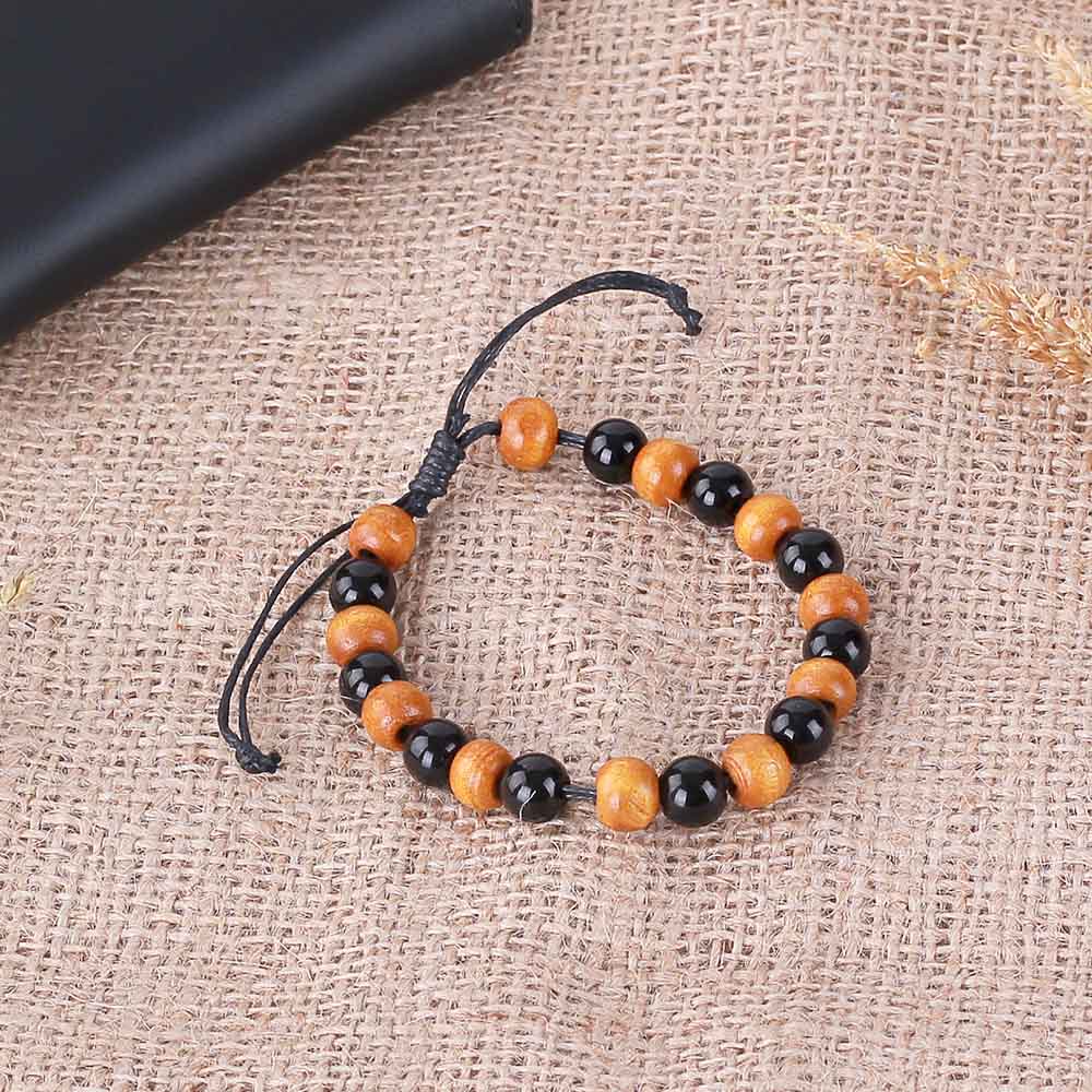 Gelang Handmade Vanka Pria Wanita Manik-manik Hitam Coklat