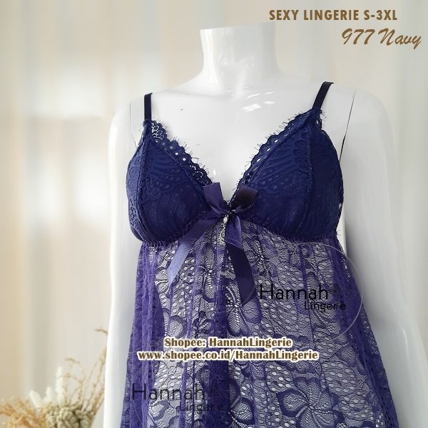 M L XL XXL Original Lingerie BigSize Wanita Lingerie Big Size Jumbo Baju Tidur Seksi Seserahan 977