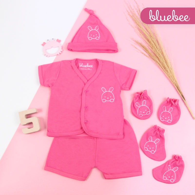 Blue Bee Baju Bayi Tangan Pendek / Setelan Bayi Lengkap / Setelan Anak 22003