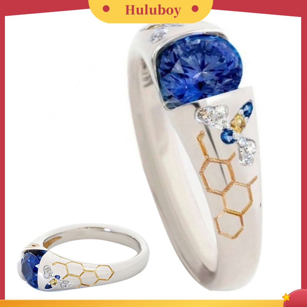 Hu Hu Hu Hu Hu Alat Bantu Pasang Kacamata♡ Cincin Wanita Desain Kupukupu Hias Sapphireberlian Imitasi Untuk Pestahadiah