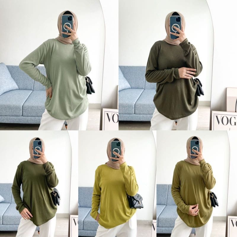 (RPA) KAOS RIB SHIRT KNIT PREMIUM OVERSIZE SUPER JUMBO