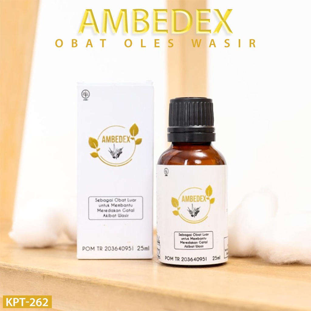 [ORI] AMBEDEX Minyak Oles Wasir Luar Minyak Oles Ambeien Luar BPOM 25ml 100% Ekstrak Tanaman Witch Hazle &amp; Aloe Vera Sangat Cocok untuk Penderita Wasir