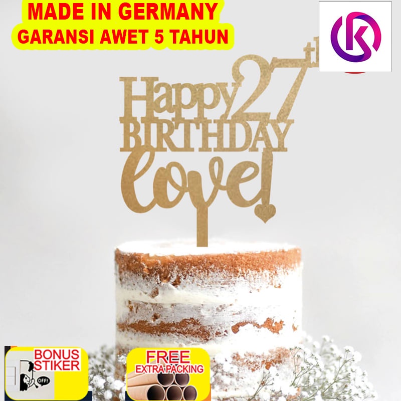 

Murah Custom Cake Topper Acrylic Hiasan Kue Tulisan Akrilik Custom Tulisan - 10cm