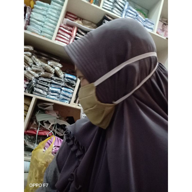 masker kain karet hijab