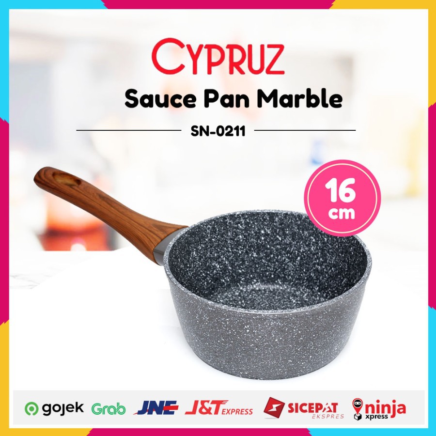 Cypruz Sauce Pan Marble Bakelite Kayu 16cm SN-0211 ORIGINAL