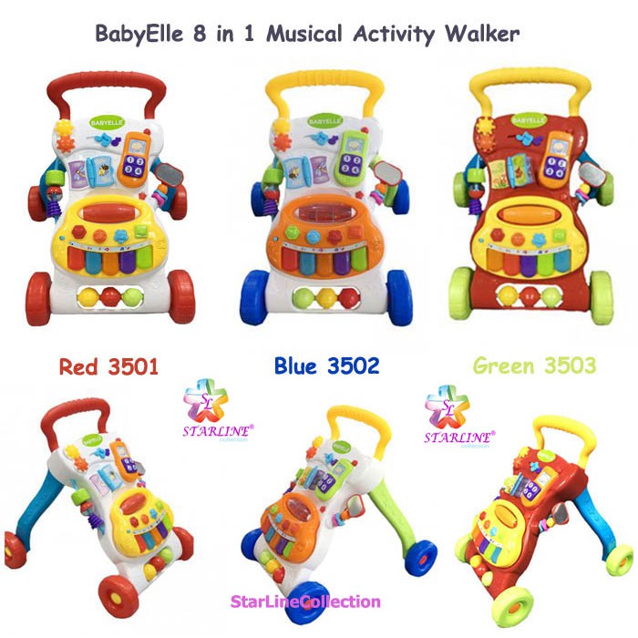 baby elle 8 in 1 musical activity walker