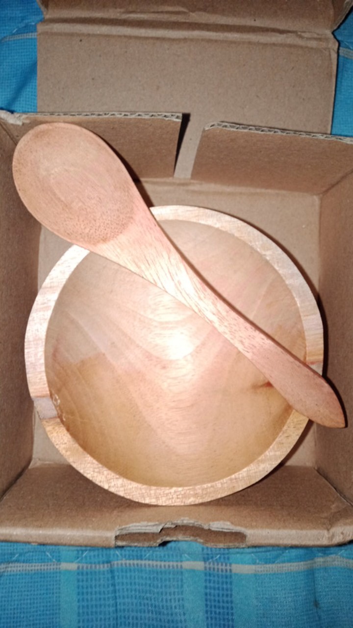 Set Mangkuk Masker Kayu Aesthetic (wooden Bowl Mask Set)