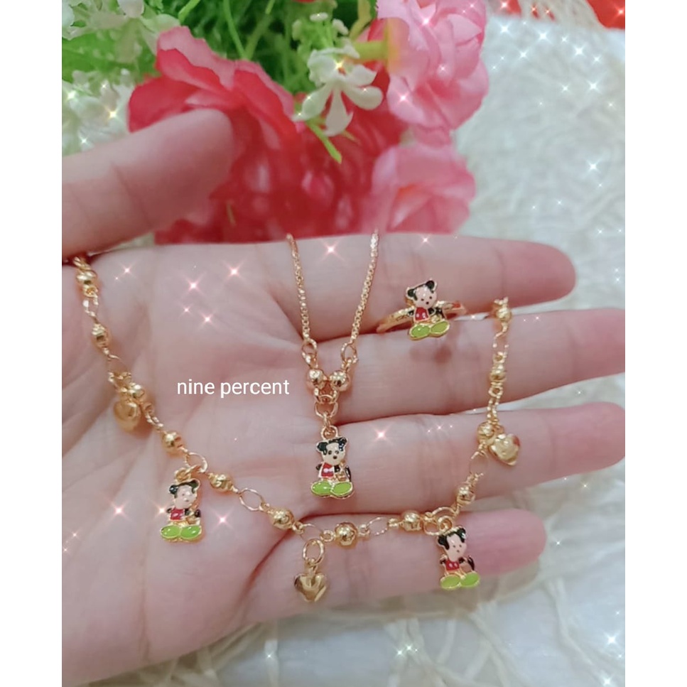 BISA COD, SET PERHIASAN ANAK KARAKTER/AKSESORIS FASHION/PAKET AKSESORIS ANAK/KALUNG/GELANG/CINCIN