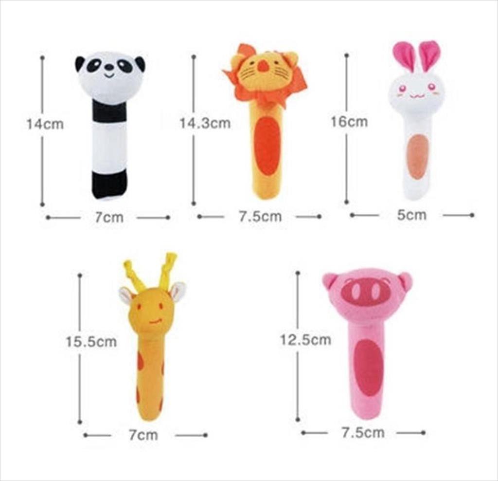 T24 - Boneka Rattle Stick Anak Bayi  / Mainan Genggam Anak Bayi bentuk Animal