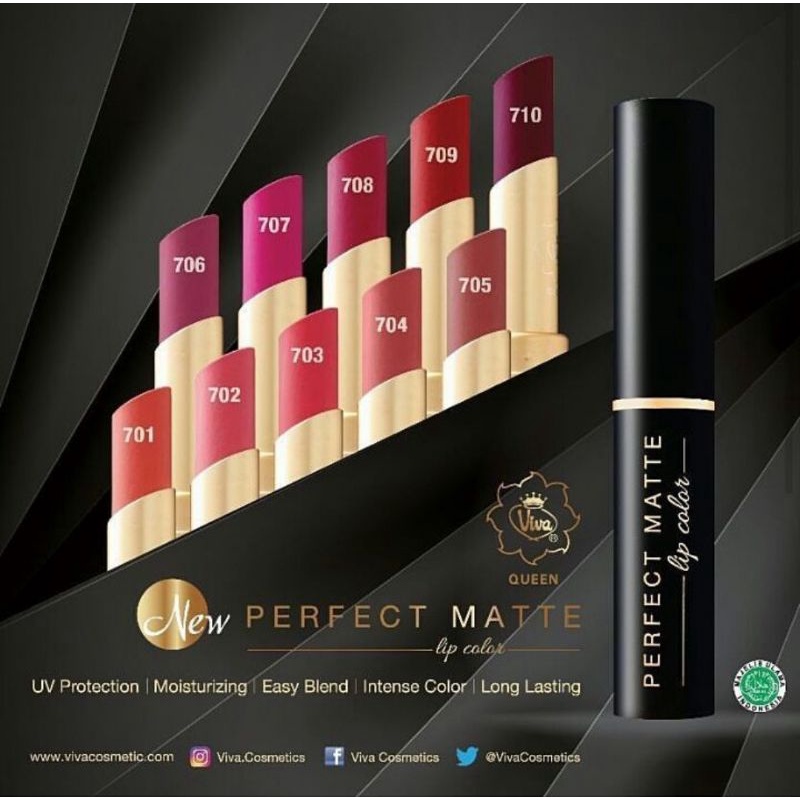 PERFECT MATTE LIPSTIK VIVA 701-710