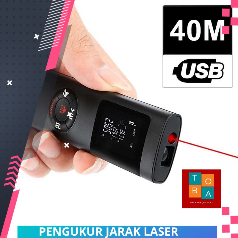 Laser Ukur Meteran Digital - Pengukur Jarak - Pengukur Laser - Meteran Laser Baterai